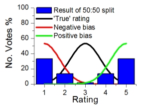 Ratings example showing positive and negative bias